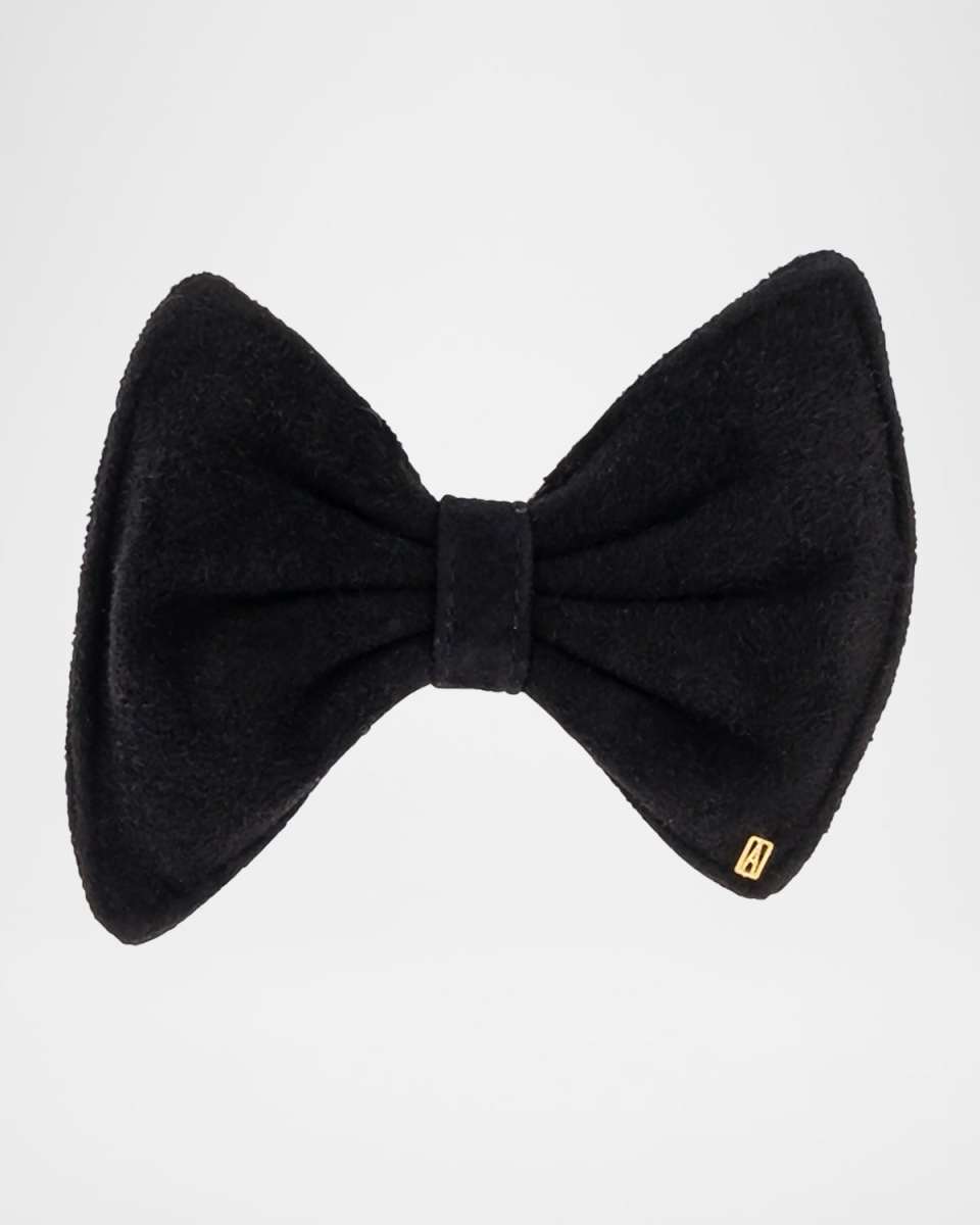 Leather Bow Barrette